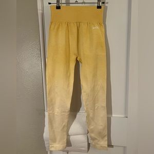 Pulse Ombré Seamless Leggings Yellow Small